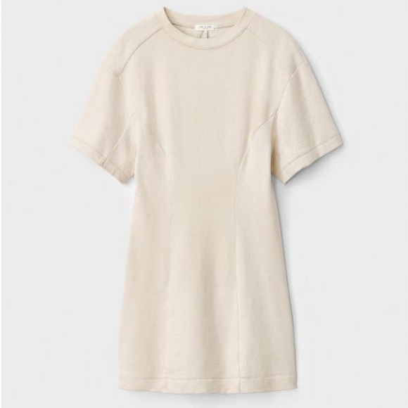 rag & bone Dresses & Skirts - Rag & Bone | Lilith Mini T-shirt Dress Beige Medium Organic Cotton Minimalist